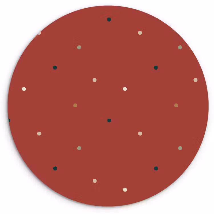 Muurcirkel - Patroon - Stippen - Rood — 1