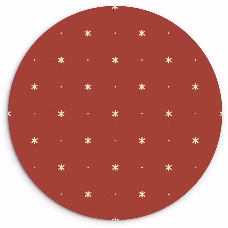 Muurcirkel - Patroon - Stippen - Sterren - Rood — 1