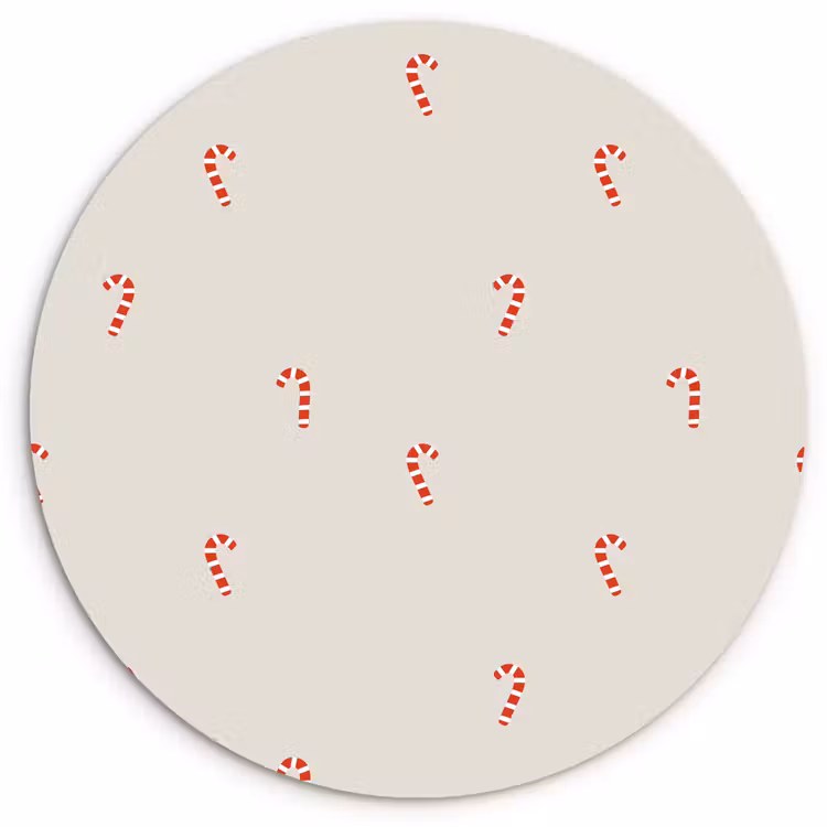 Muurcirkel - Patroon - Zuurstokken - Beige — 1