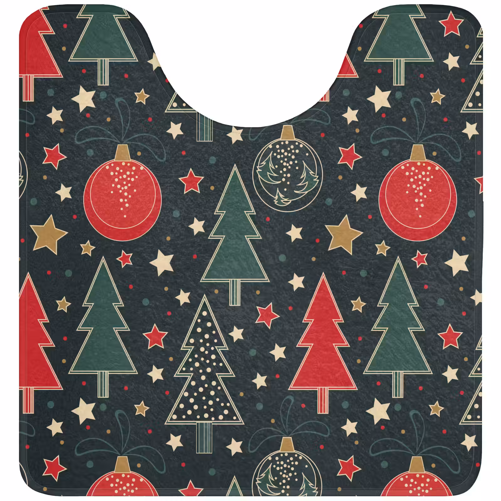 WC Mat - Illustratie - Kerst - Sterren - Groen — 1