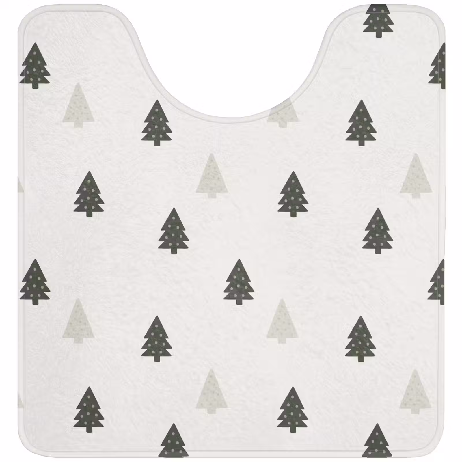 WC Mat - Illustratie - Kerstbomen - Wit — 1