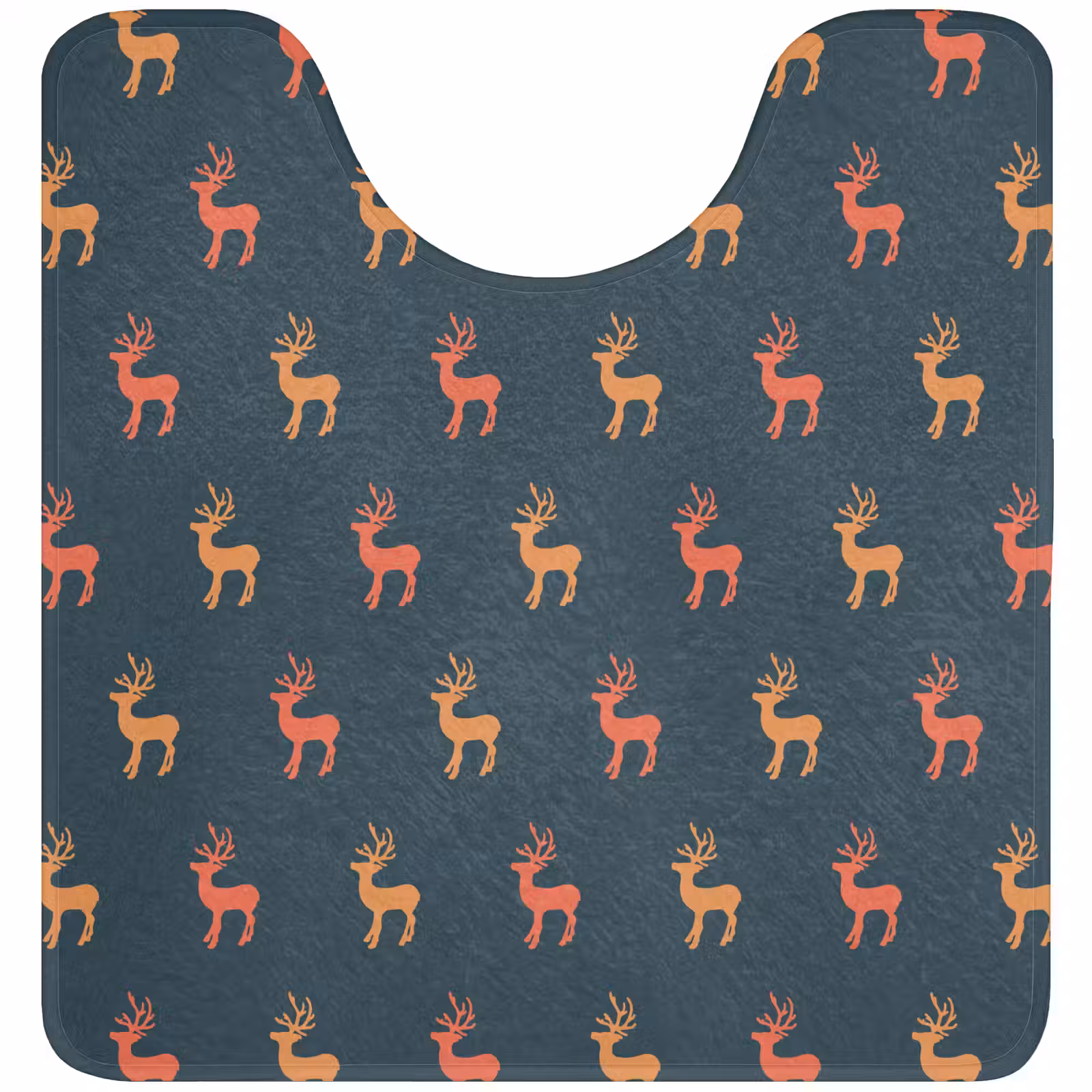 WC Mat - Patroon - Herten - Blauw — 1