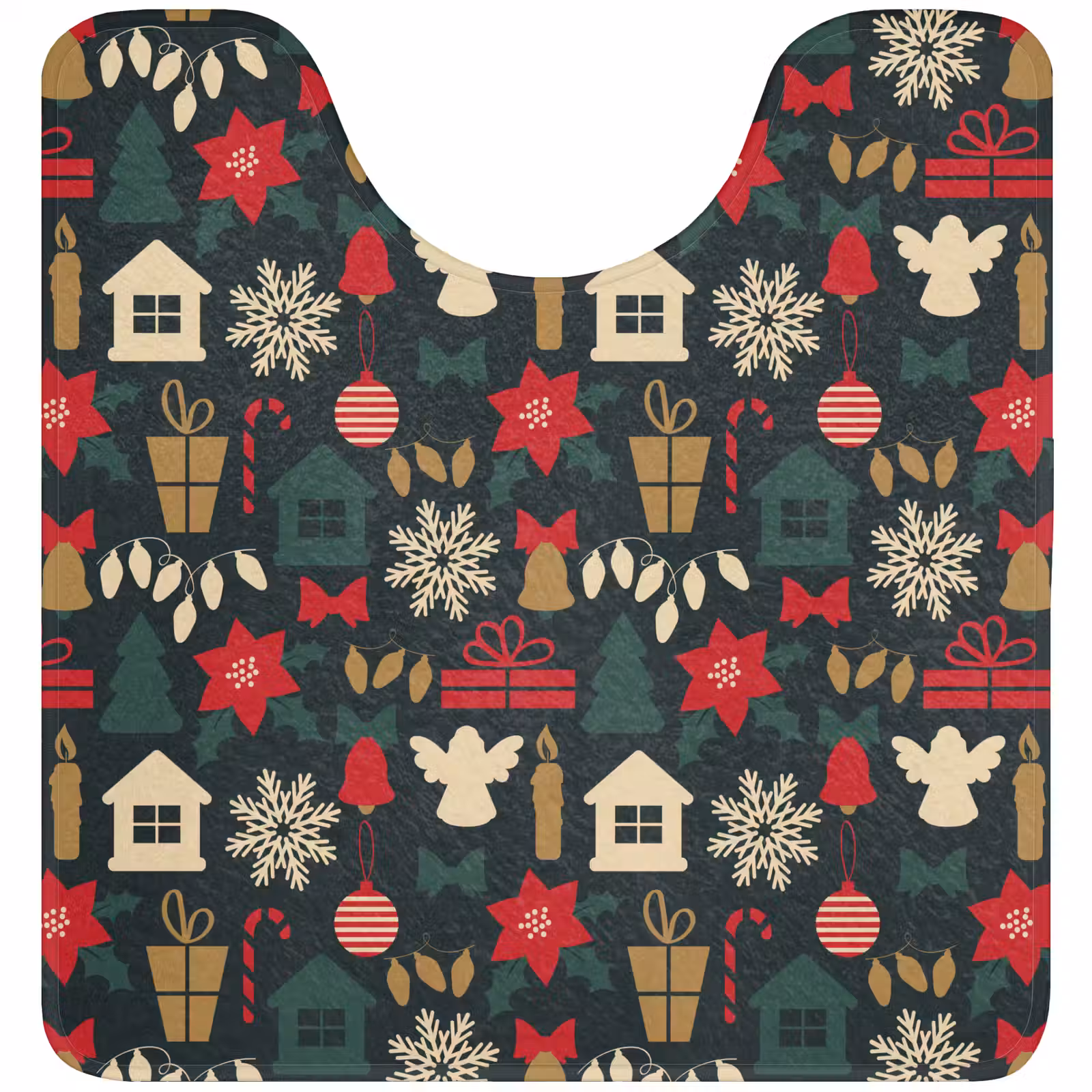 WC Mat - Patroon - Kerst - Symbolen — 1