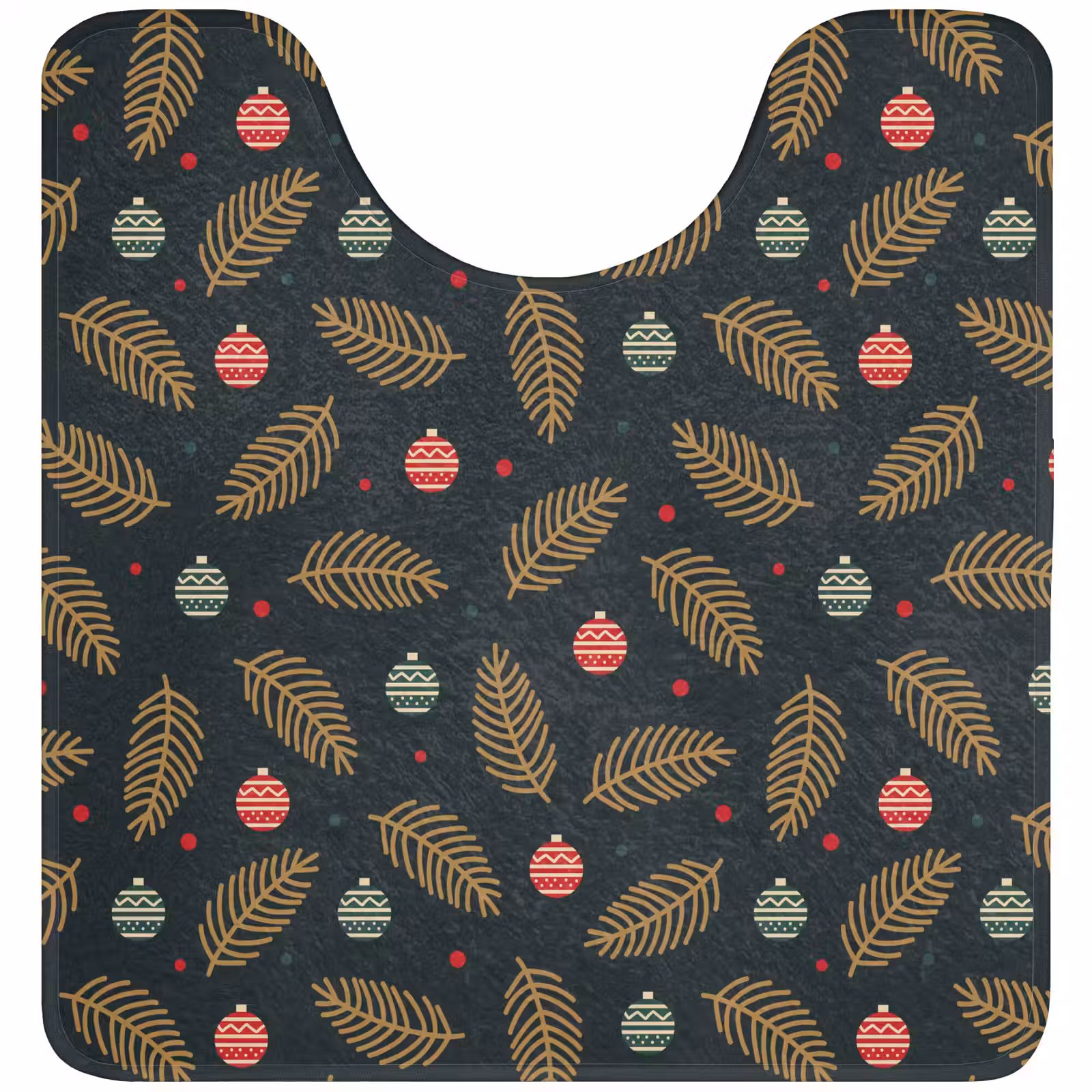 WC Mat - Patroon - Kerst - Symbolen - Groen — 1