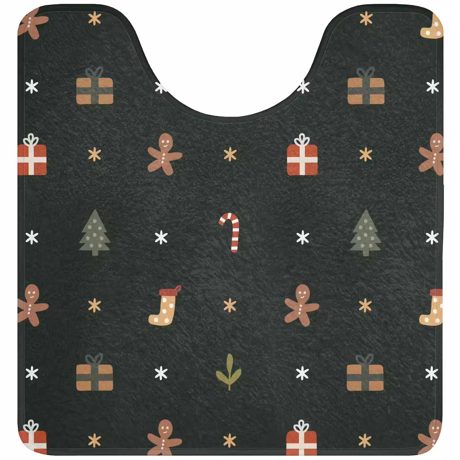WC Mat - Patroon - Kerstsymbolen - Groen — 1