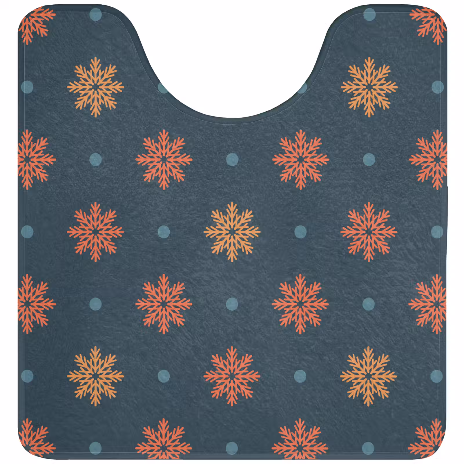 WC Mat - Patroon - Sneeuwvlokken - Blauw — 1