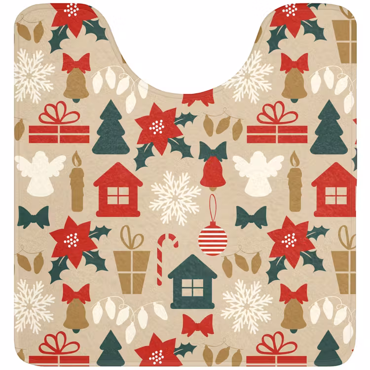 WC Mat - Illustratie - Kerst - Beige — 1