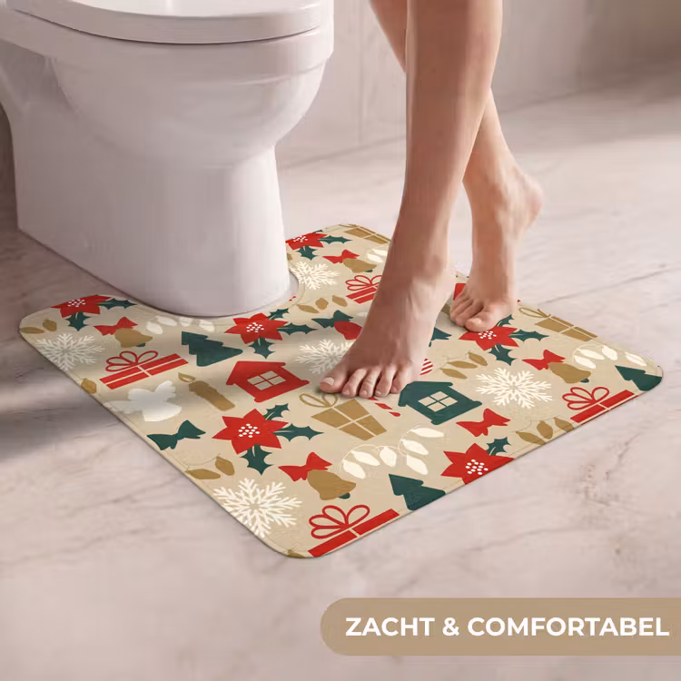 WC Mat - Illustratie - Kerst - Beige — 5