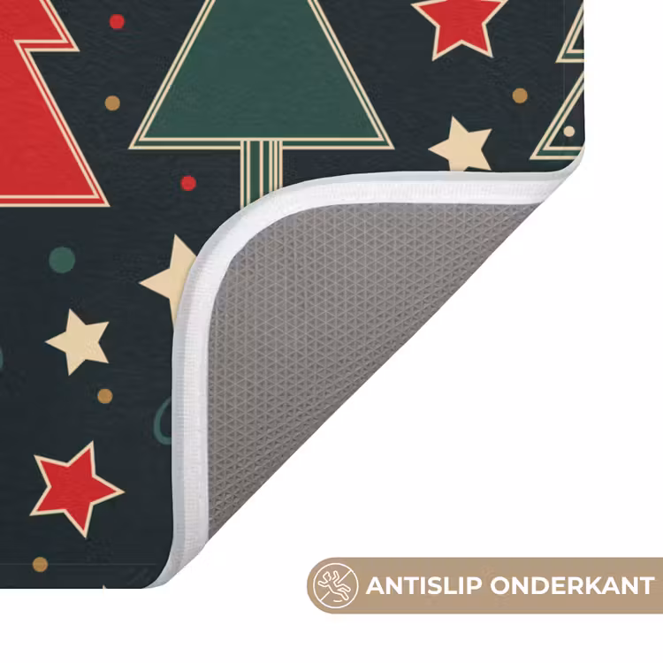 WC Mat - Illustratie - Kerst - Sterren - Groen — 4