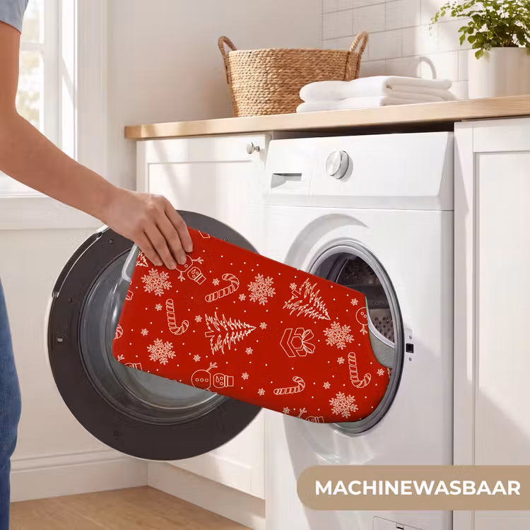 WC Mat - Illustratie - Kerstsymbolen - Rood — 6