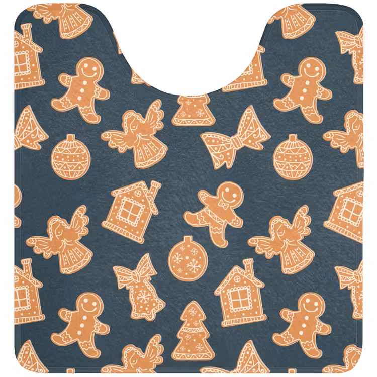 WC Mat - Illustratie - Koekjes - Blauw — 1