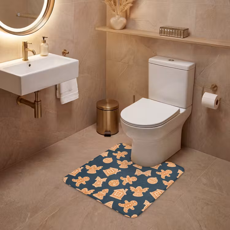 WC Mat - Illustratie - Koekjes - Blauw — 3