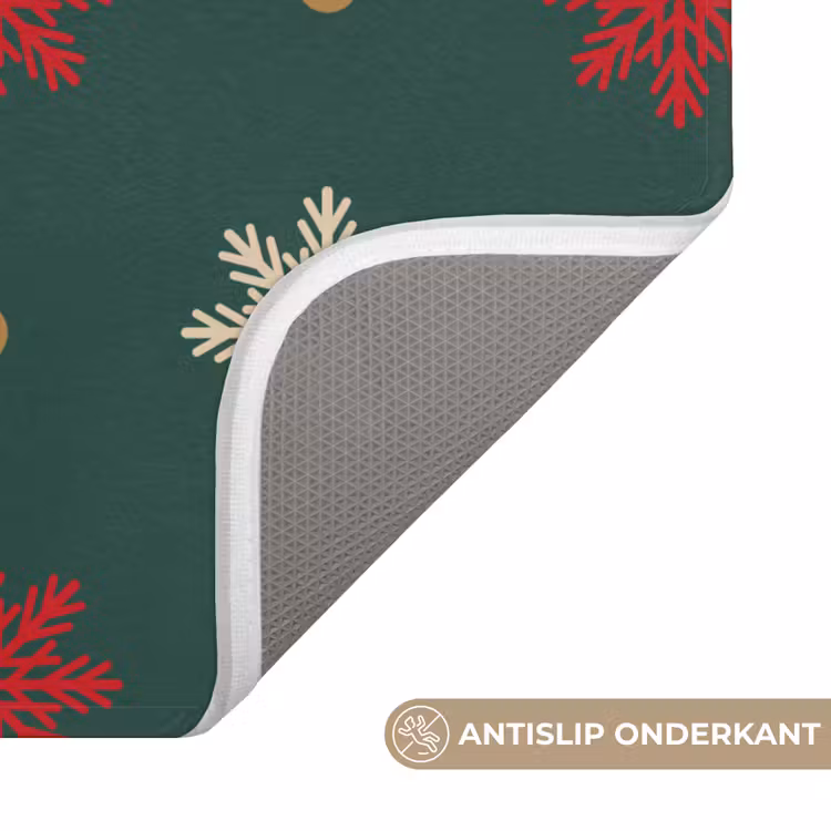 WC Mat - Illustratie - Sneeuwvlokken - Groen — 4