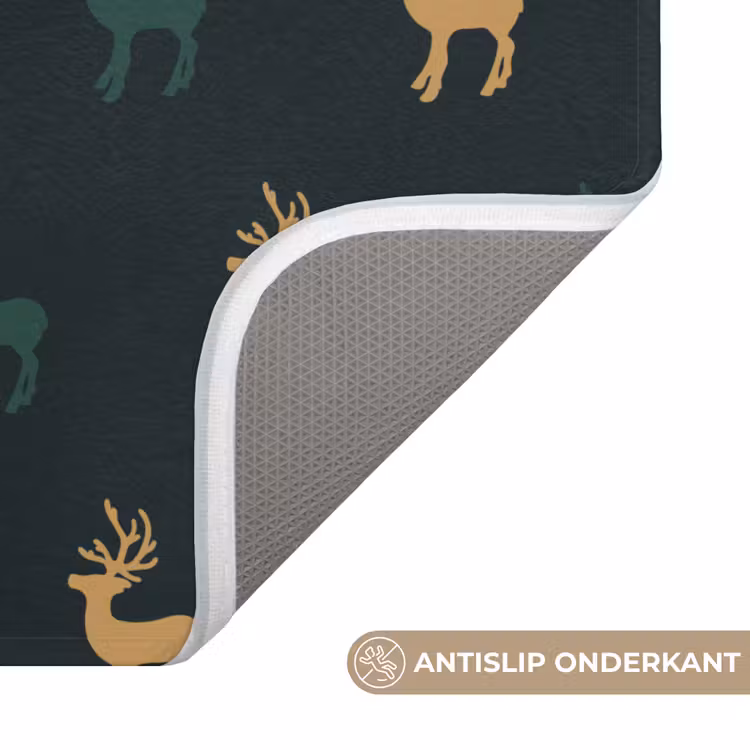 WC Mat - Patroon - Groen - Herten — 4