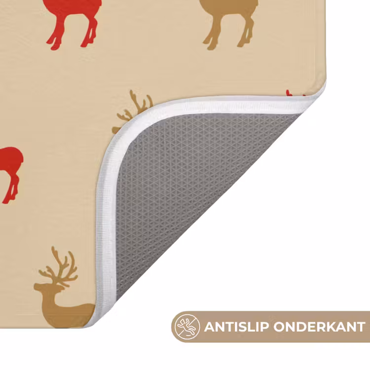 WC Mat - Patroon - Herten - Beige — 4