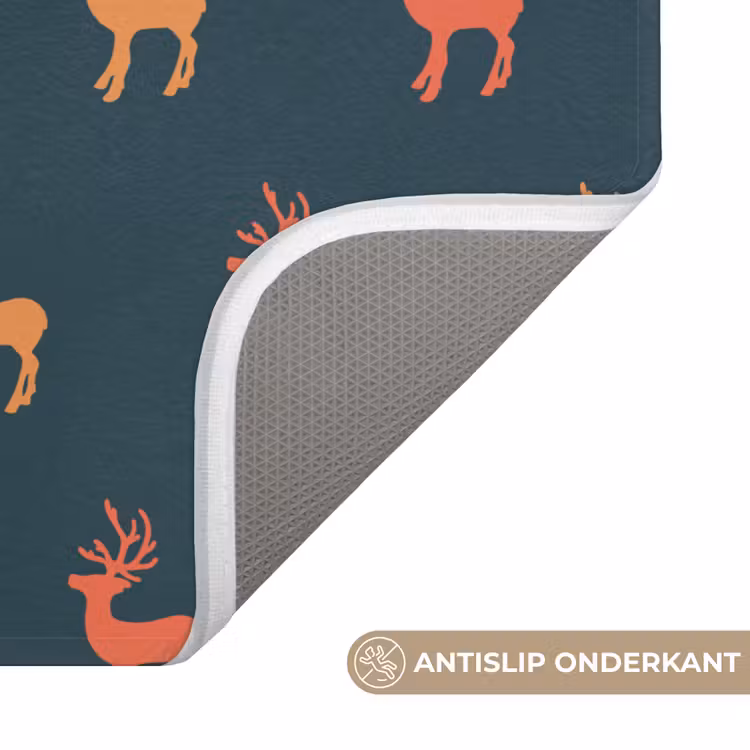 WC Mat - Patroon - Herten - Blauw — 4