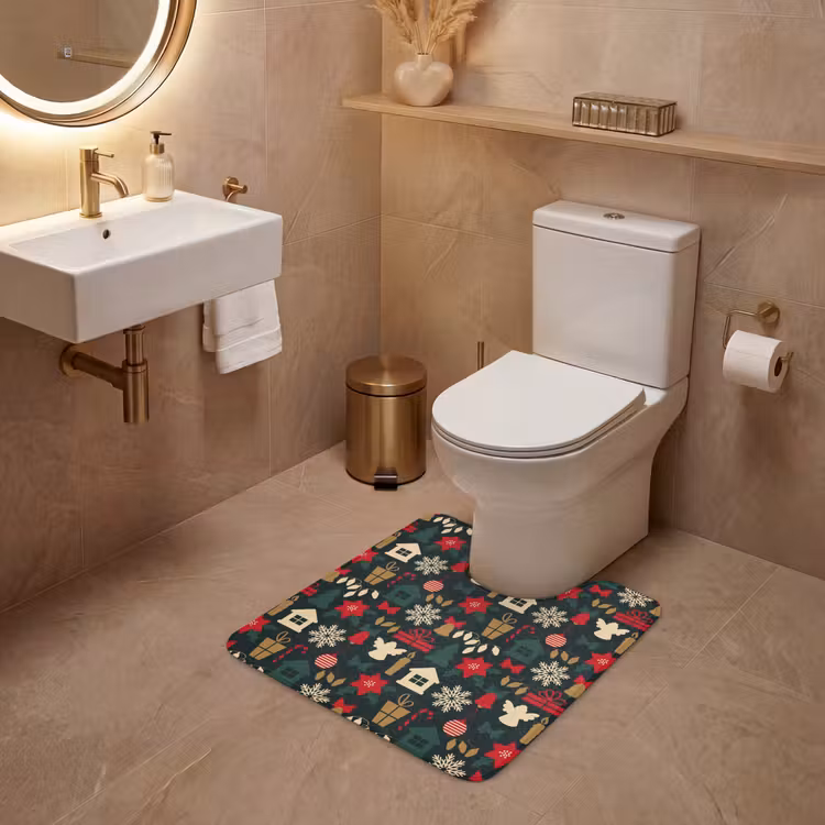 WC Mat - Patroon - Kerst - Symbolen — 3