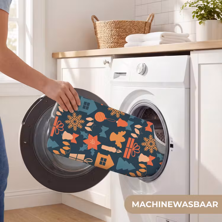 WC Mat - Patroon - Kerst - Symbolen - Blauw — 6