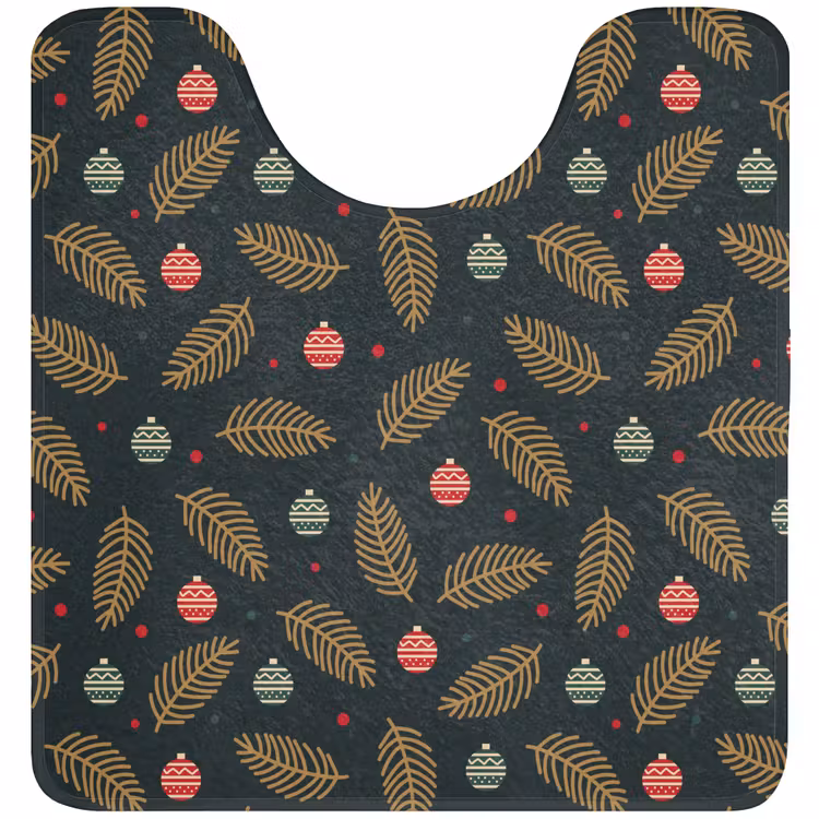 WC Mat - Patroon - Kerst - Symbolen - Groen — 1