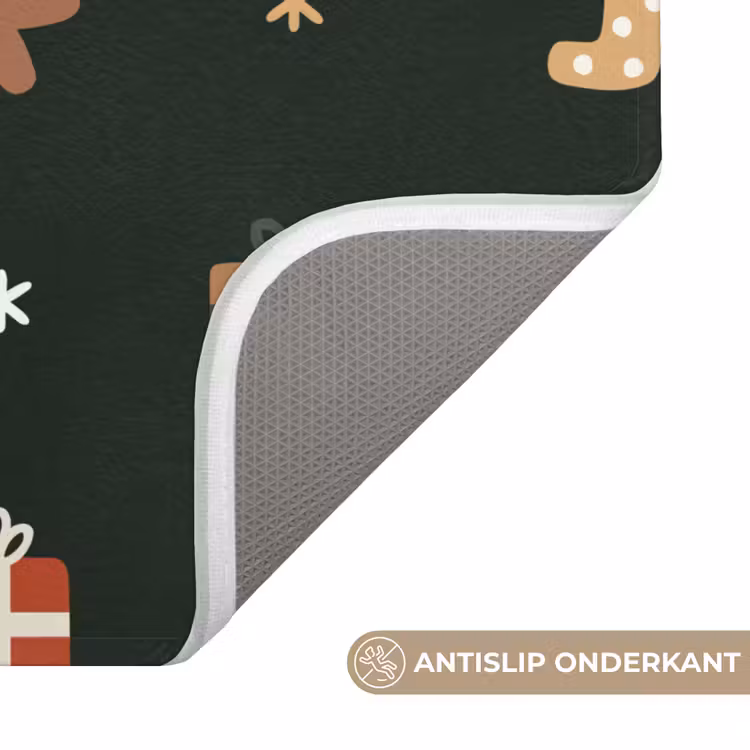 WC Mat - Patroon - Kerstsymbolen - Groen — 4