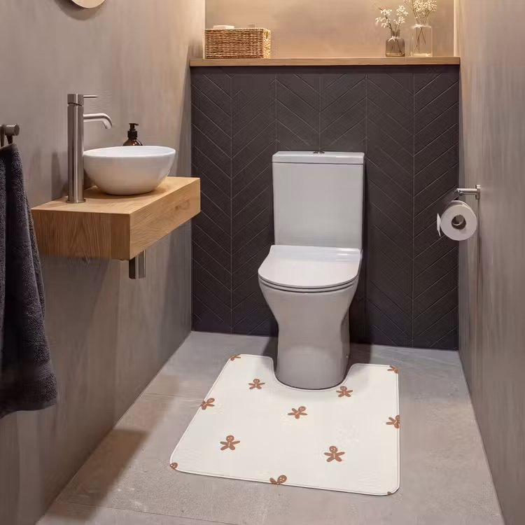 WC Mat - Patroon - Koekjes - Beige — 2