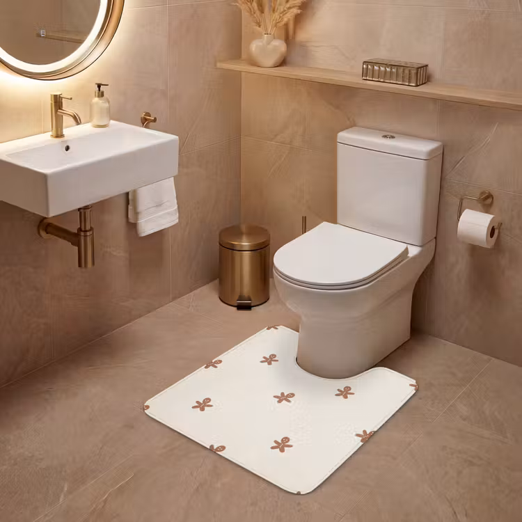 WC Mat - Patroon - Koekjes - Beige — 3