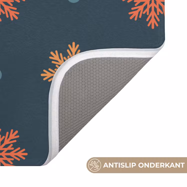 WC Mat - Patroon - Sneeuwvlokken - Blauw — 4