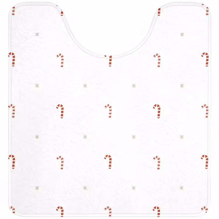 WC Mat - Patroon - Sterren - Zuurstok - Wit — 1