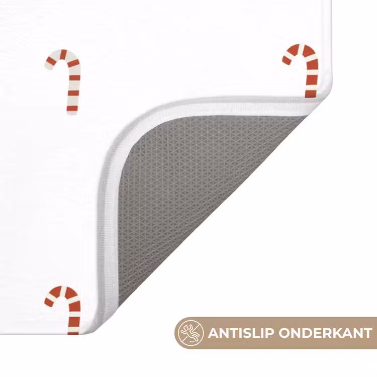 WC Mat - Patroon - Sterren - Zuurstok - Wit — 4