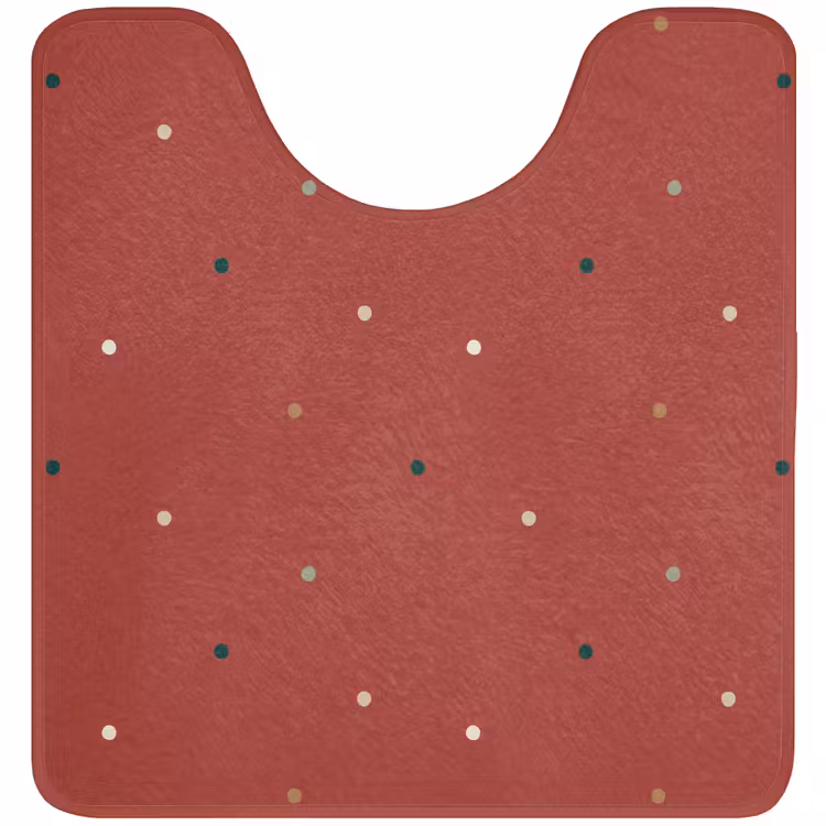 WC Mat - Patroon - Stippen - Rood — 1