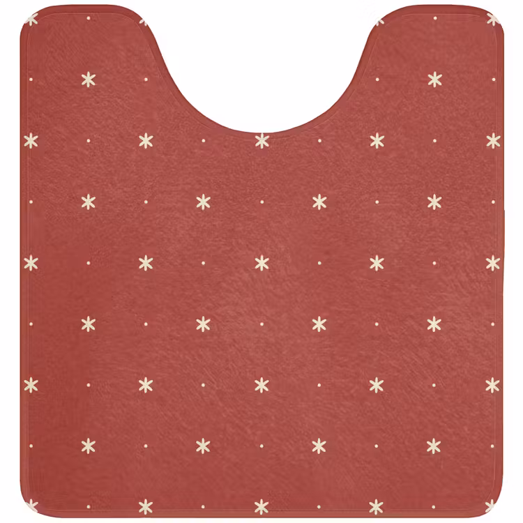 WC Mat - Patroon - Stippen - Sterren - Rood — 1