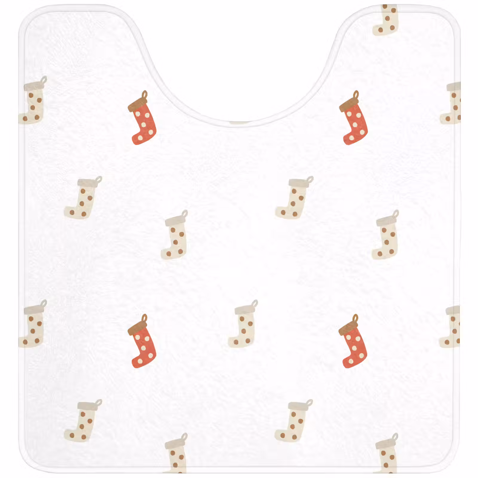 WC Mat - Illustratie - Kerstsokken - Wit — 1