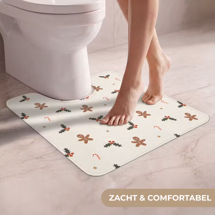 WC Mat - Illustratie - Figuren - Beige — 5
