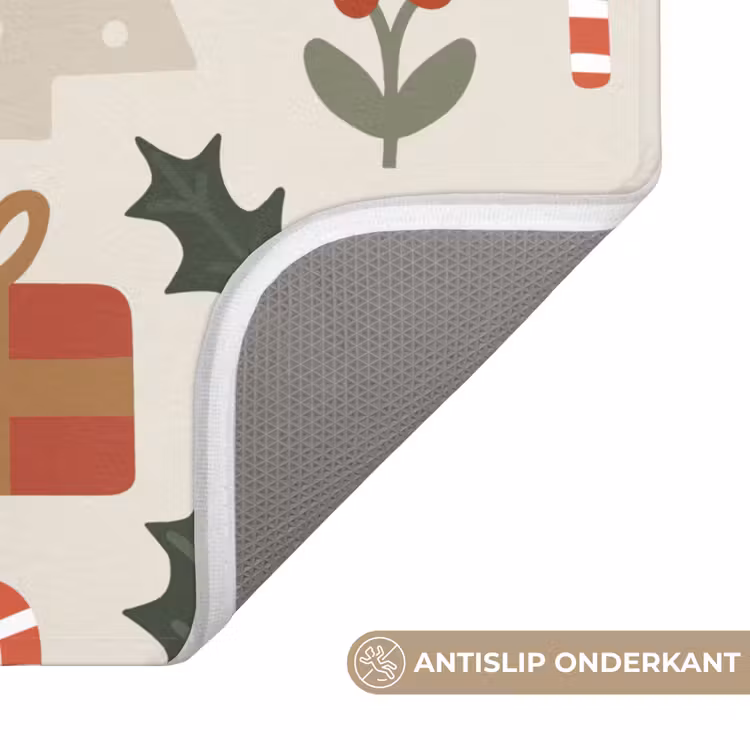 WC Mat - Illustratie - Kerstfiguren - Beige — 4