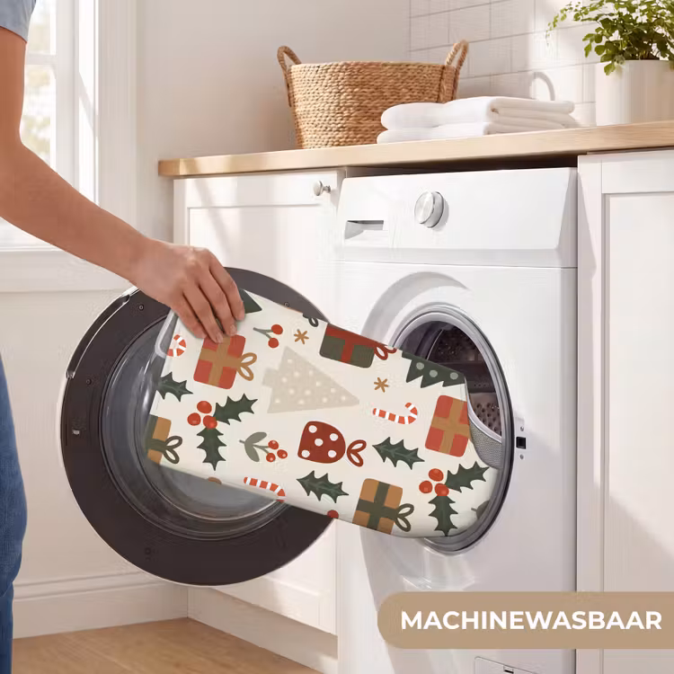 WC Mat - Illustratie - Kerstfiguren - Beige — 6