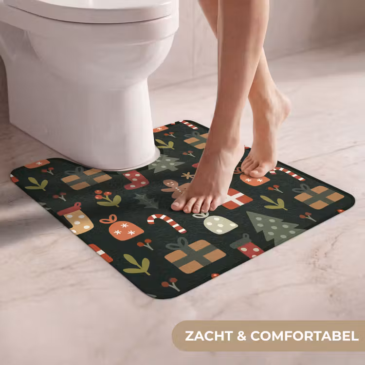 WC Mat - Illustratie - Kerstfiguren - Groen — 5