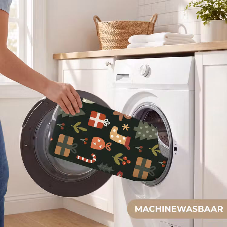 WC Mat - Illustratie - Kerstfiguren - Groen — 6