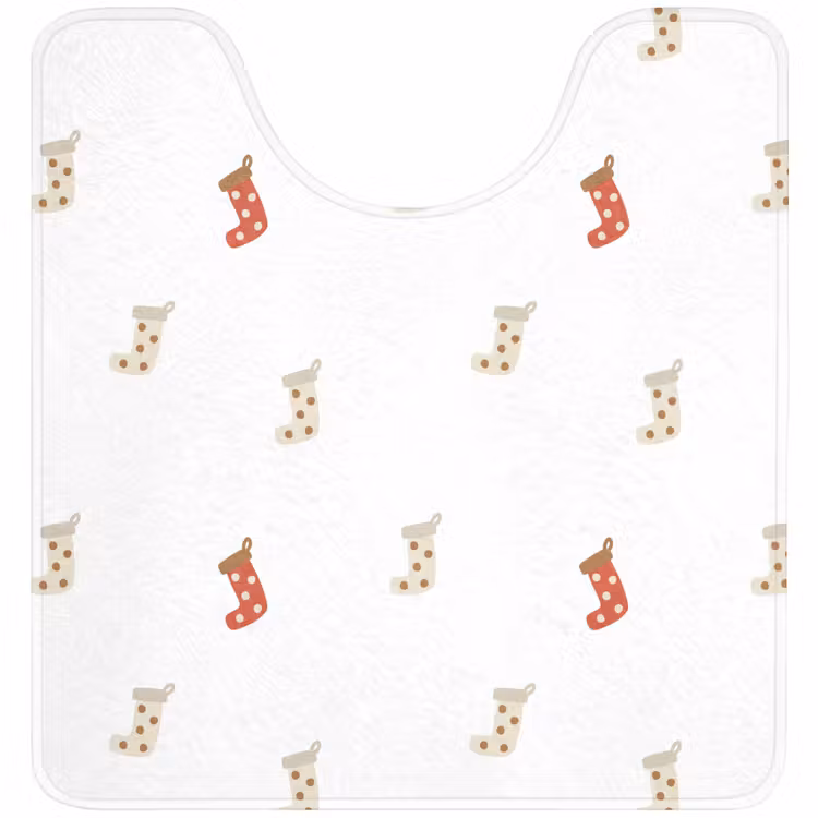 WC Mat - Illustratie - Kerstsokken - Wit — 1