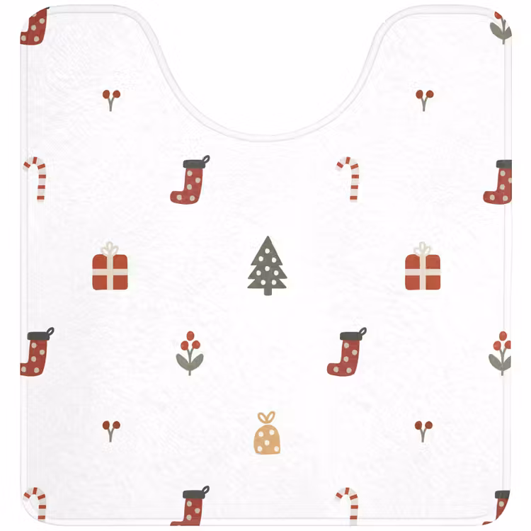 WC Mat - Illustratie - Kerstsymbolen - Wit — 1