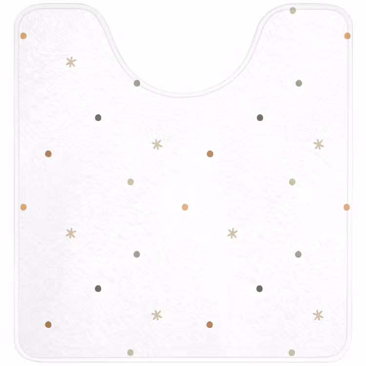 WC Mat - Patroon - Stippen - Sterren - Wit — 1