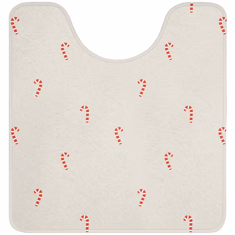 WC Mat - Patroon - Zuurstokken - Beige — 1