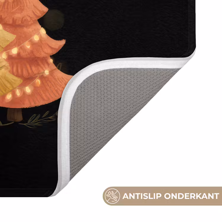 Badmat - Kerstbomen - Kleurrijk - Lichtjes - Ster — 3