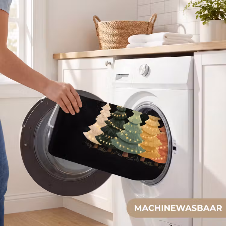 Badmat - Kerstbomen - Kleurrijk - Lichtjes - Ster — 7