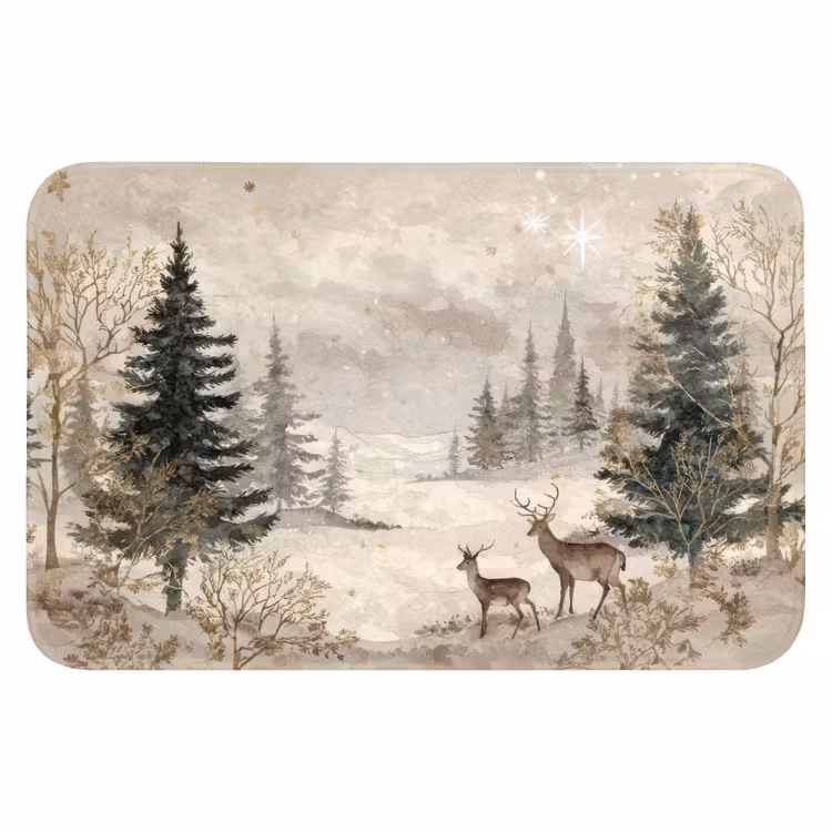Badmat - Bos - Herten - Winter - Sneeuw — 1