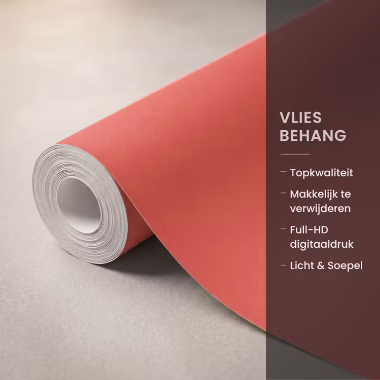 Behang - Minimalistisch - Kerstbomen - Rood - Sneeuw — 3