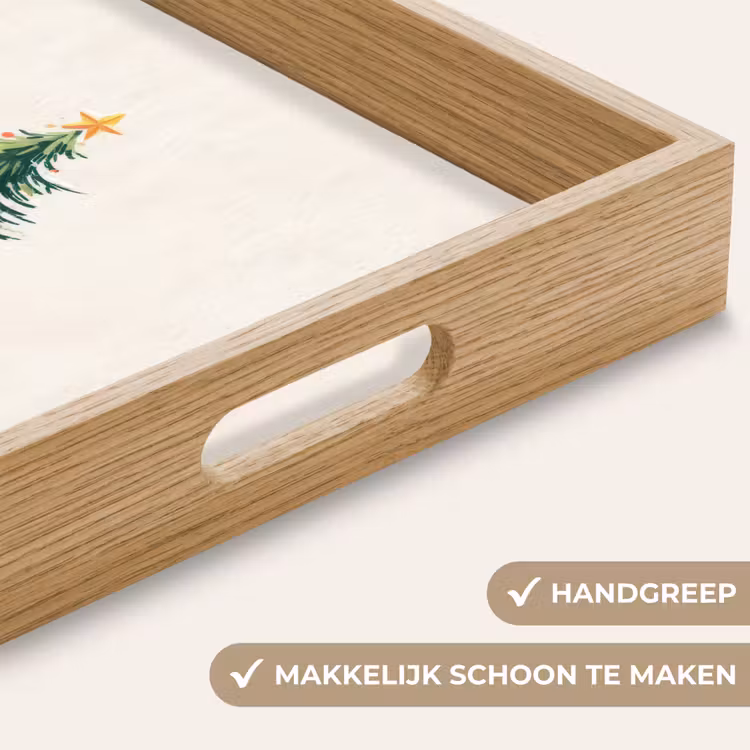 Dienblad - Kerstboom - Illustratie - Ster - Sneeuw — 5