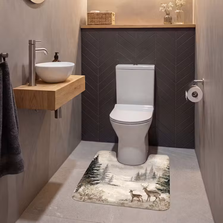WC Mat - Bos - Herten - Winter - Sneeuw — 2