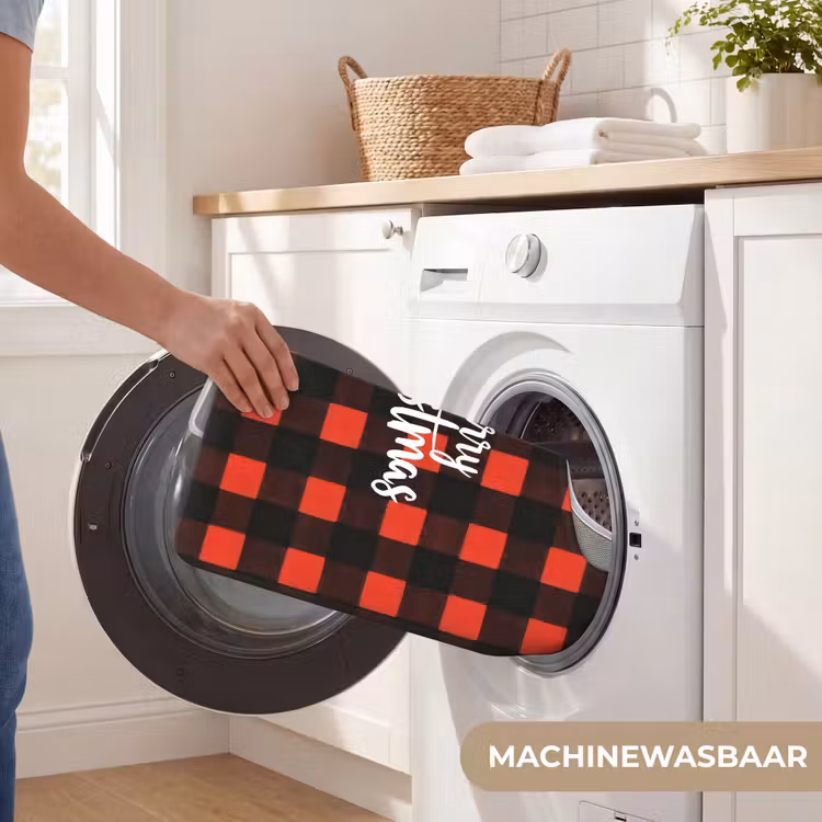 WC Mat - Geruit - Rood - Tekst - Christmas — 6