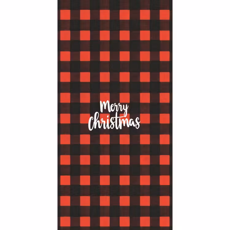 Behang - Geruit - Rood - Tekst - Christmas — 2