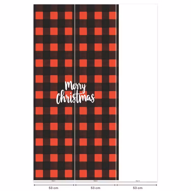 Behang - Geruit - Rood - Tekst - Christmas — 6